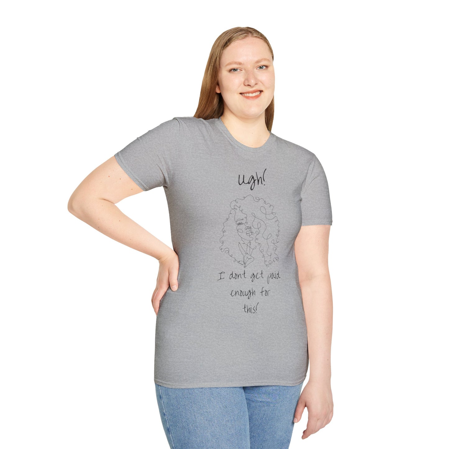 Unisex Softstyle T-Shirt with Line Art, Quotes, Typography