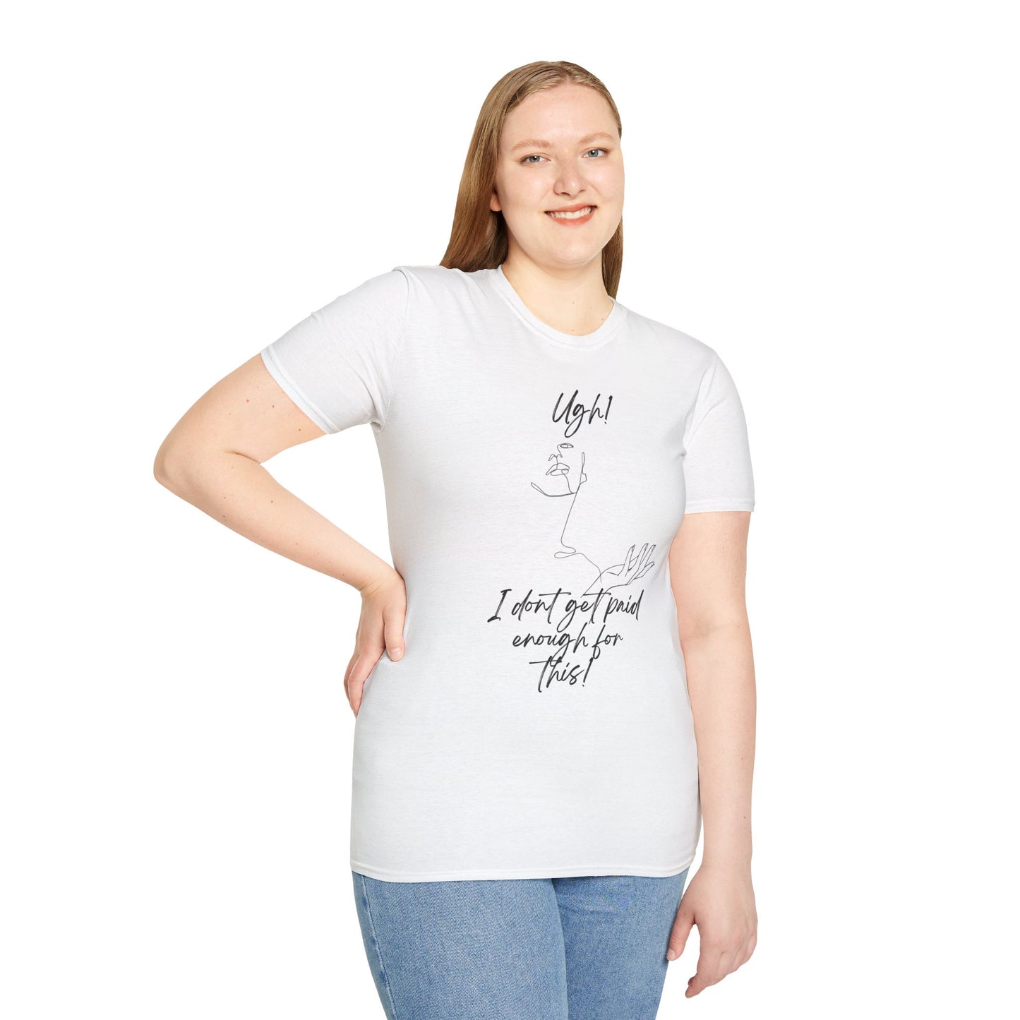 Unisex Softstyle T-Shirt with Line Art, Quotes, Typography