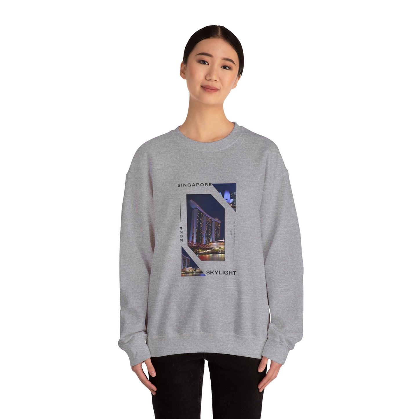 Unisex Heavy Blend™ Crewneck Sweatshirt with City View