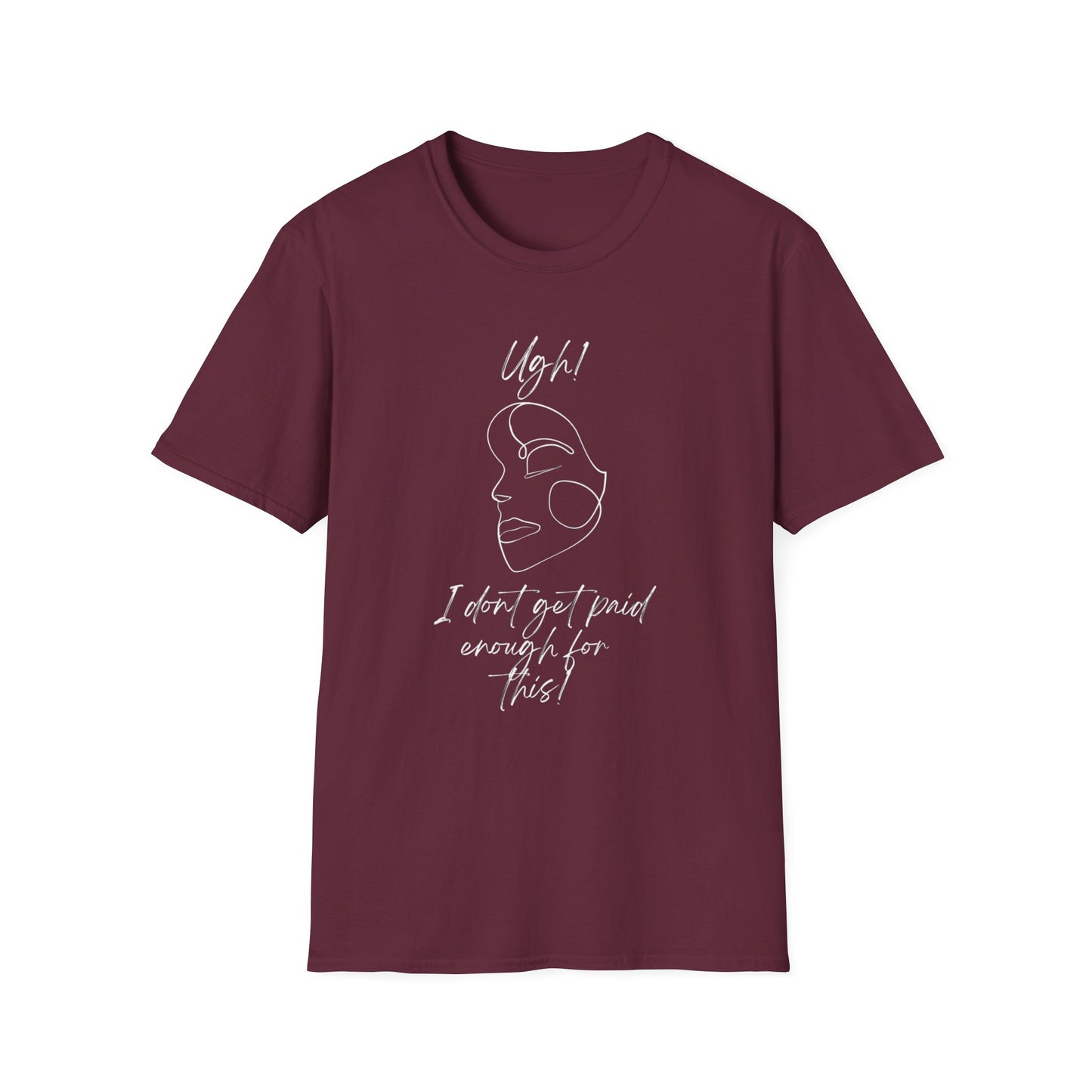 Unisex Softstyle T-Shirt with Line Art, Quotes, Typography