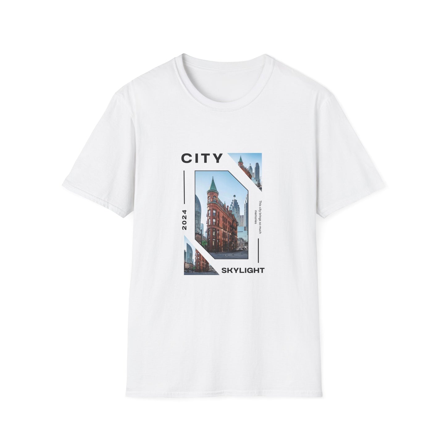 Unisex Softstyle T-Shirt with City view