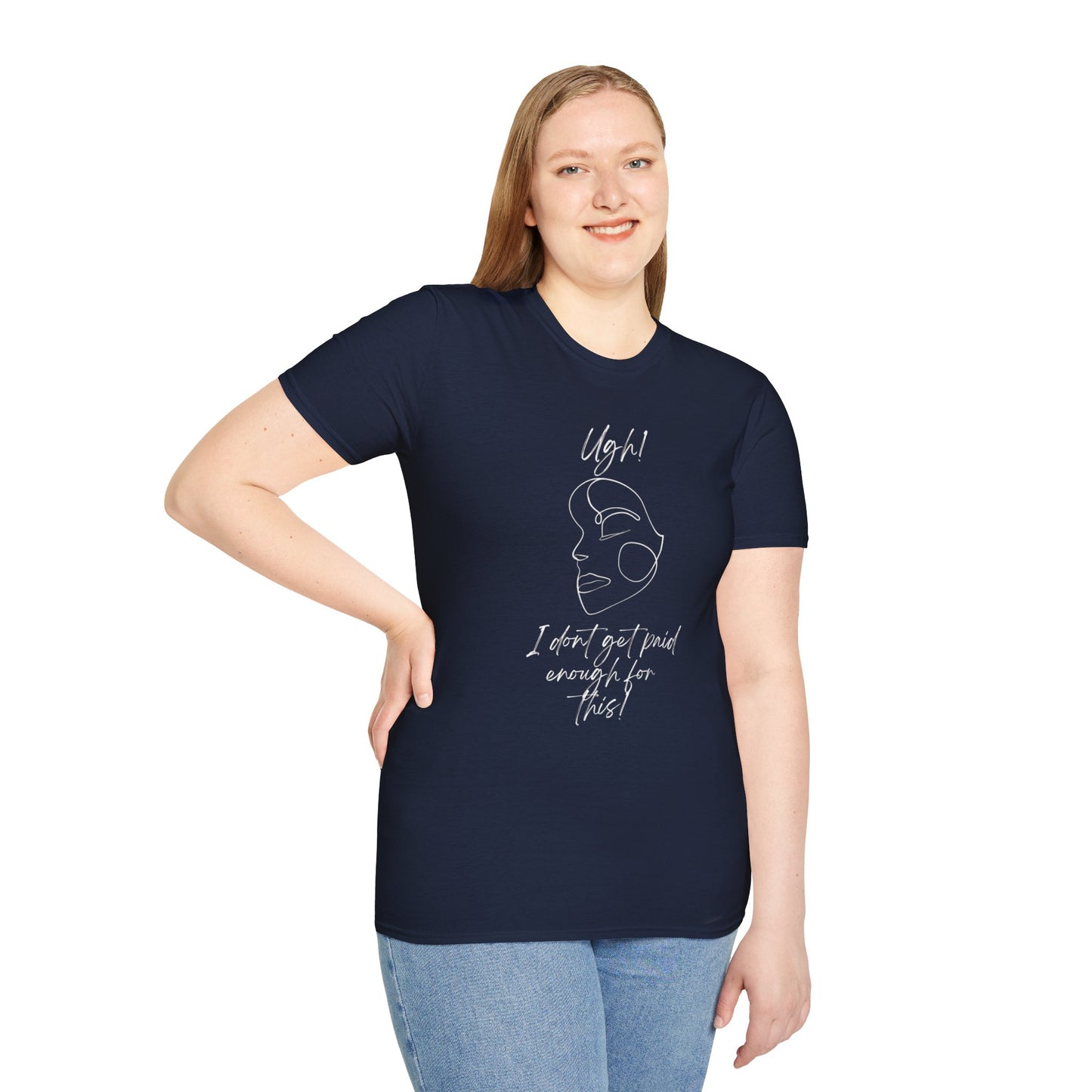 Unisex Softstyle T-Shirt with Line Art, Quotes, Typography