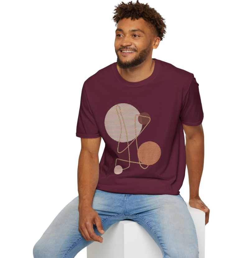 Unisex Softstyle T-Shirt with abstract art design