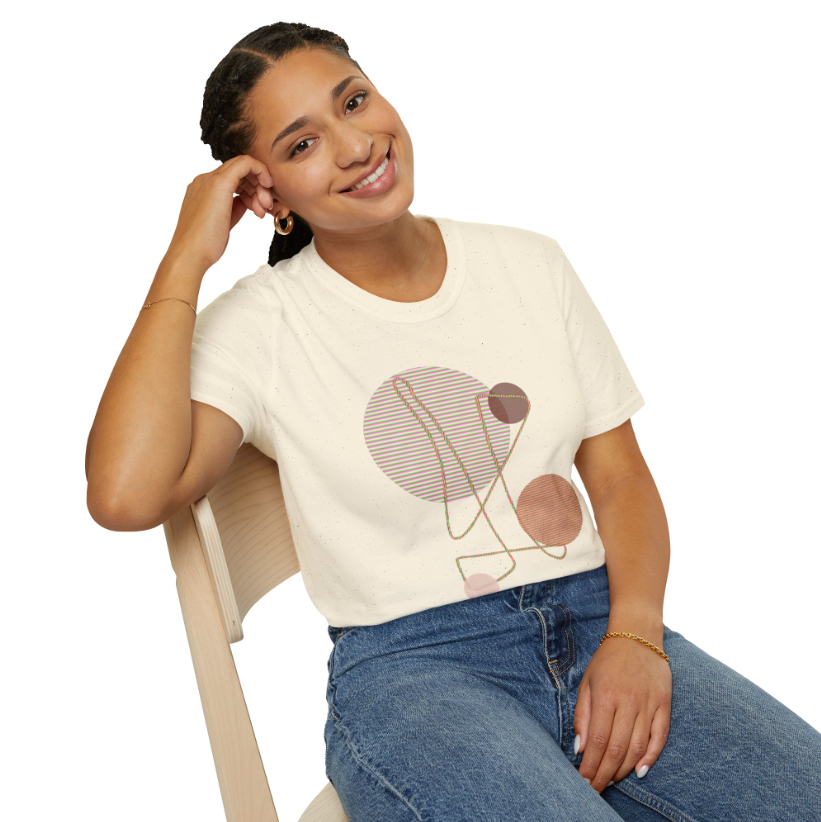 Unisex Softstyle T-Shirt with abstract art design