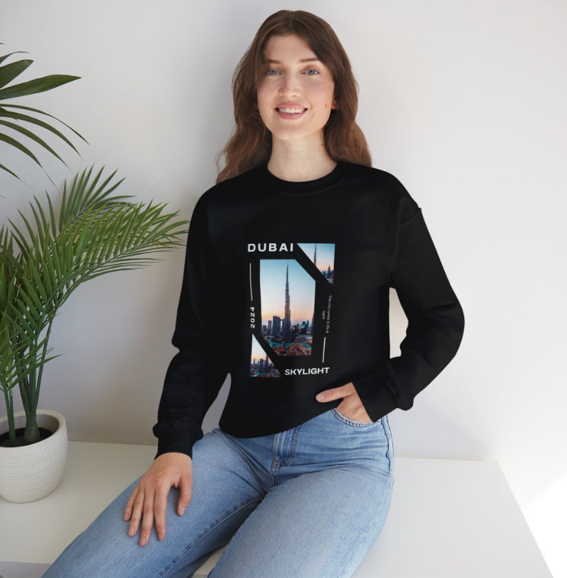 Unisex Heavy Blend™ Crewneck Sweatshirt with City View