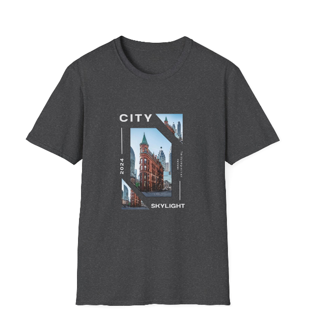 Unisex Softstyle T-Shirt with City view