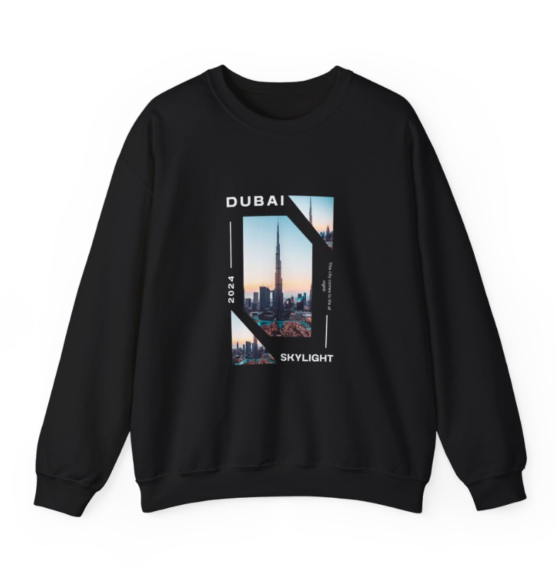 Unisex Heavy Blend™ Crewneck Sweatshirt with City View