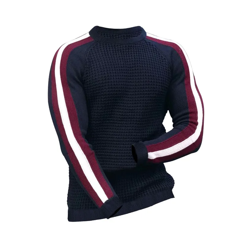 Round Neck Long Sleeve Knitted Shirt