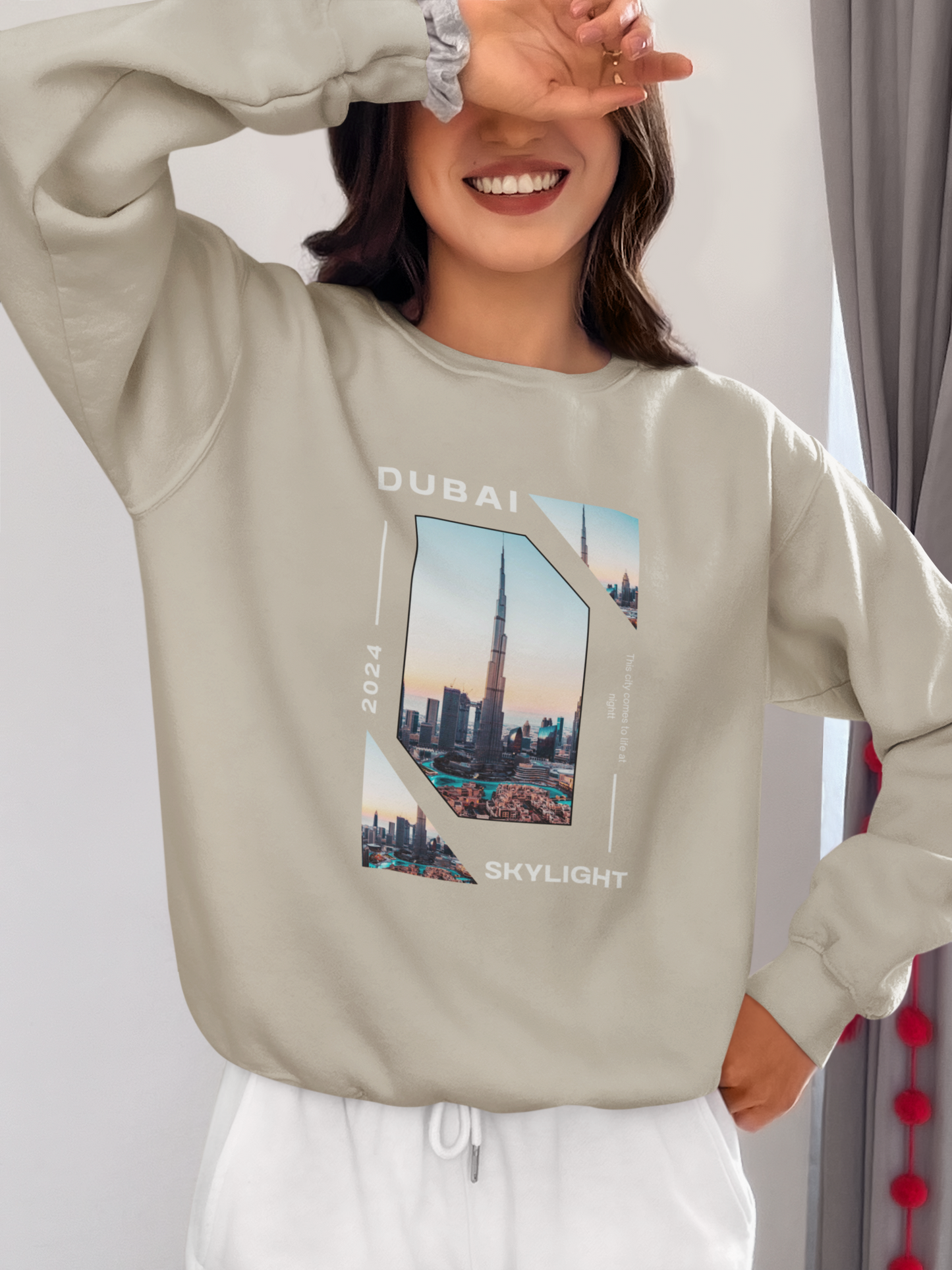 Unisex Heavy Blend™ Crewneck Sweatshirt with City View