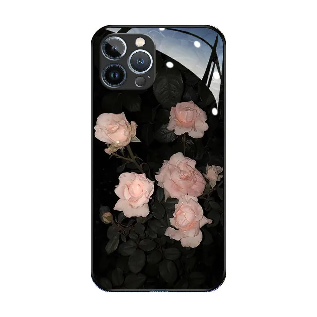 Glass Pleated Rose Flower iPhone Case