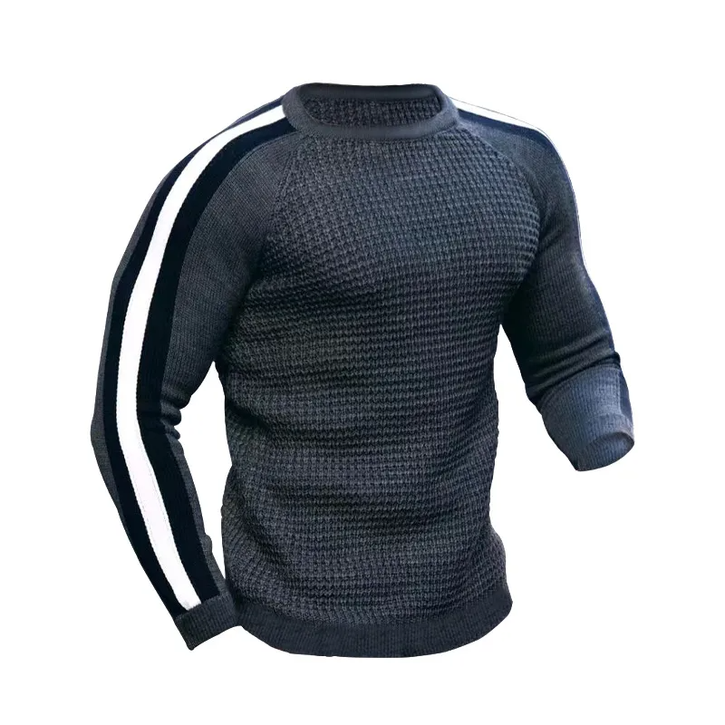 Round Neck Long Sleeve Knitted Shirt