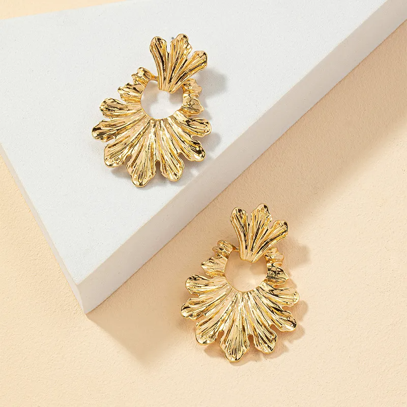 Texture Leaf Earrings