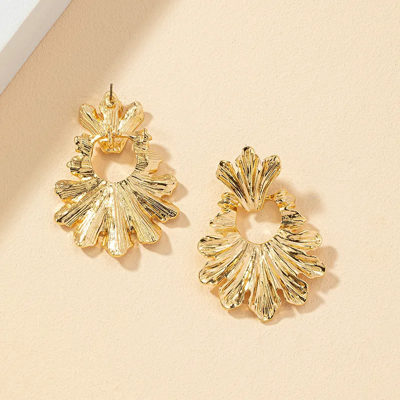 Texture Leaf Earrings