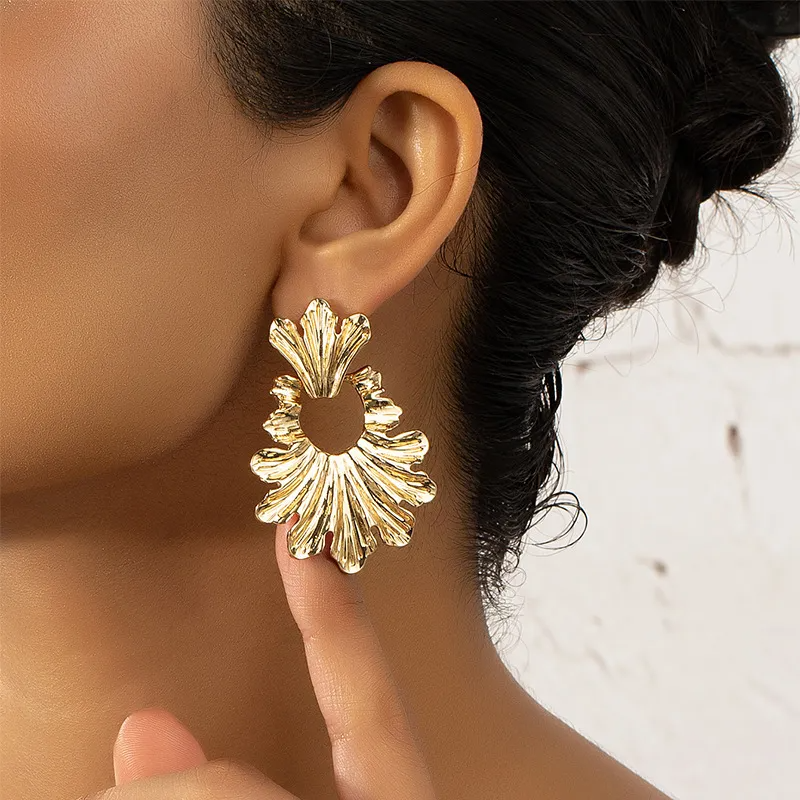 Texture Leaf Earrings