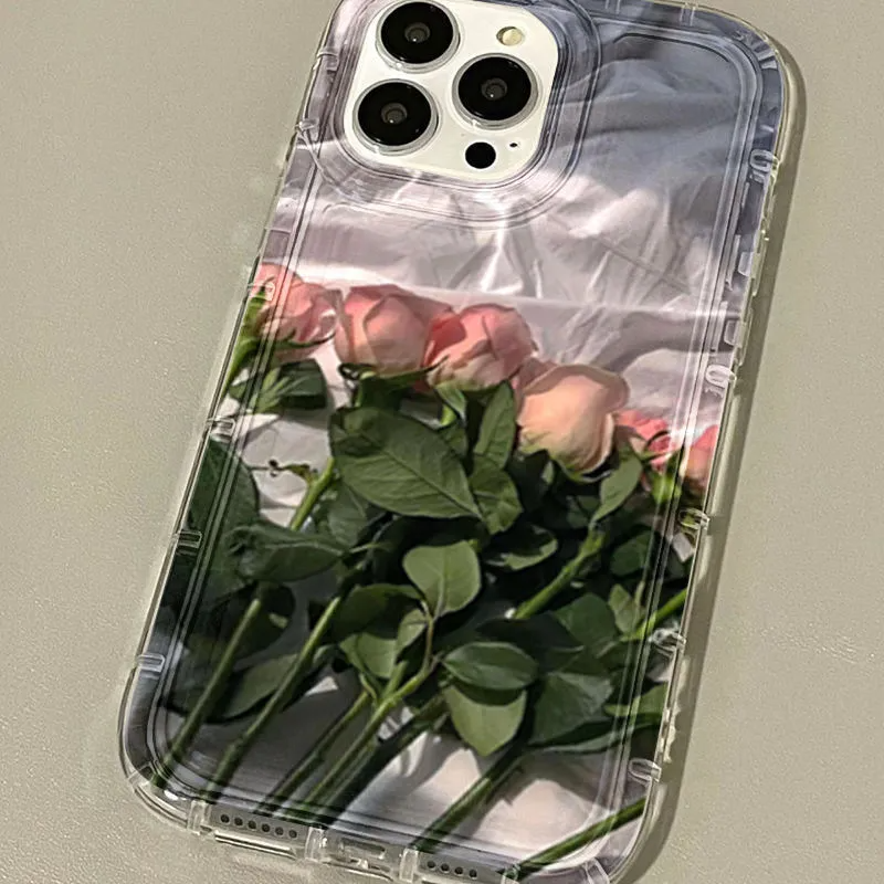 Painted Rose Floral iPhone Case