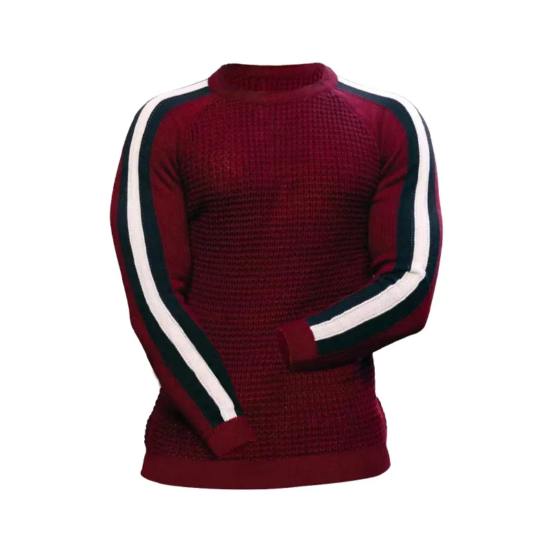 Round Neck Long Sleeve Knitted Shirt