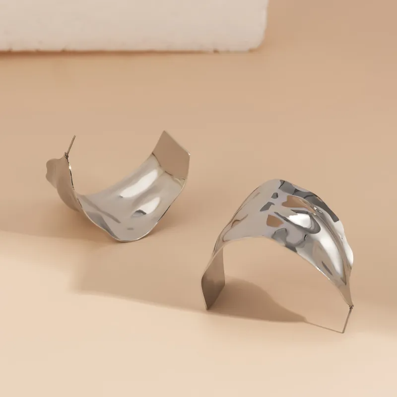 Irregular Geometric C-Shaped Earrings