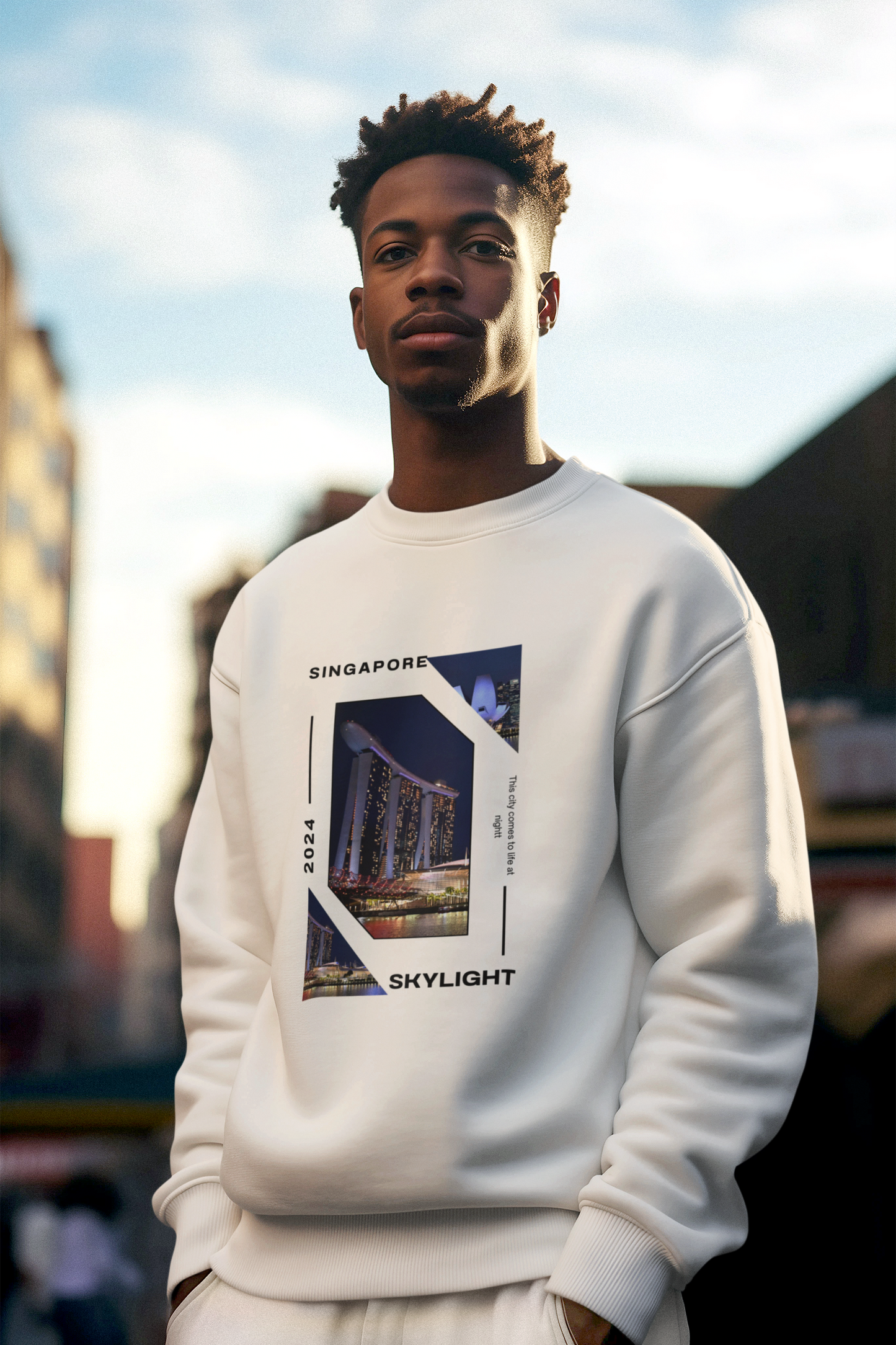 Unisex Heavy Blend™ Crewneck Sweatshirt with City View