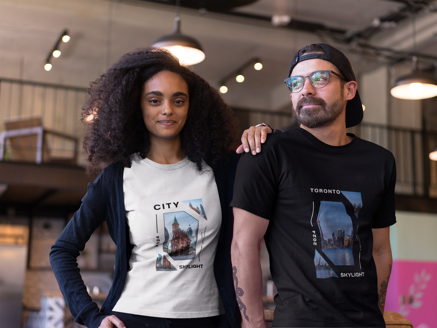 Unisex Softstyle T-Shirt with City view