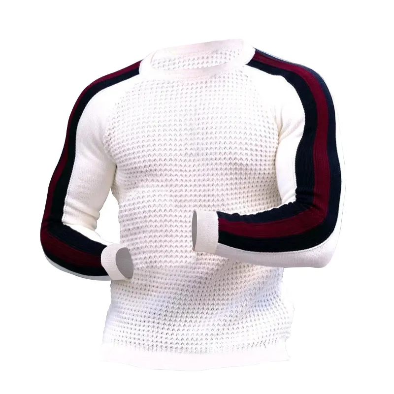 Round Neck Long Sleeve Knitted Shirt