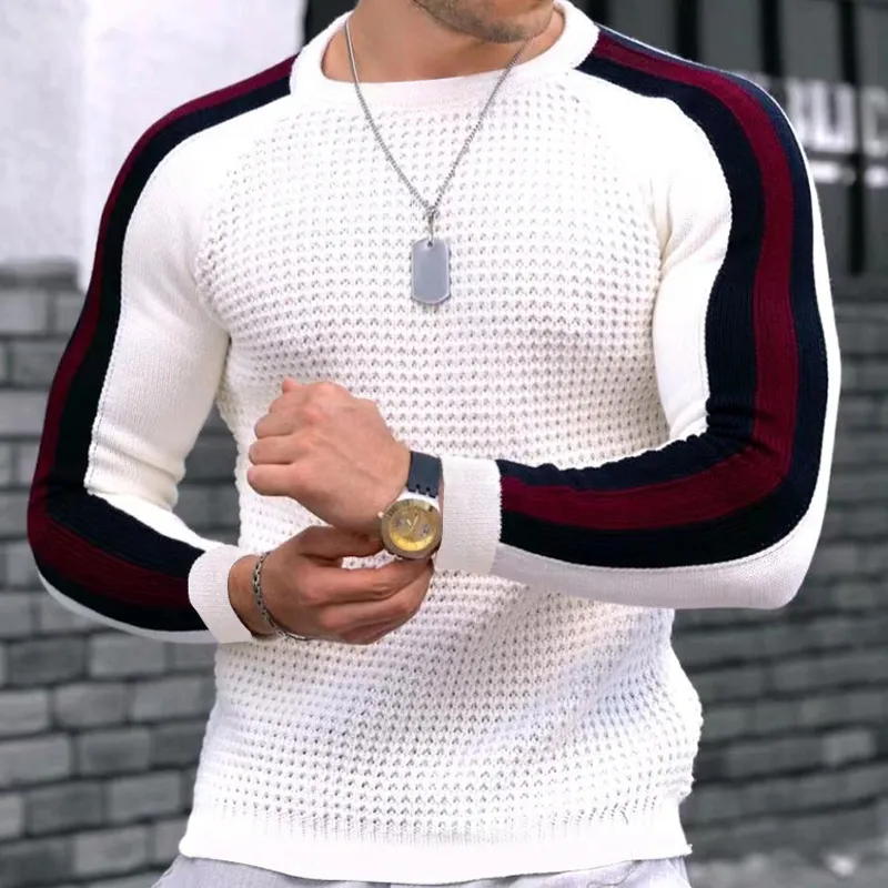 Round Neck Long Sleeve Knitted Shirt