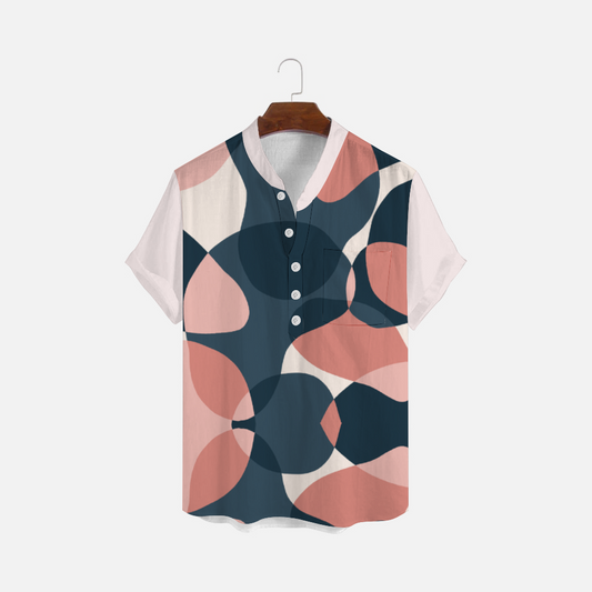 Unisex Short-sleeve Button Shirt